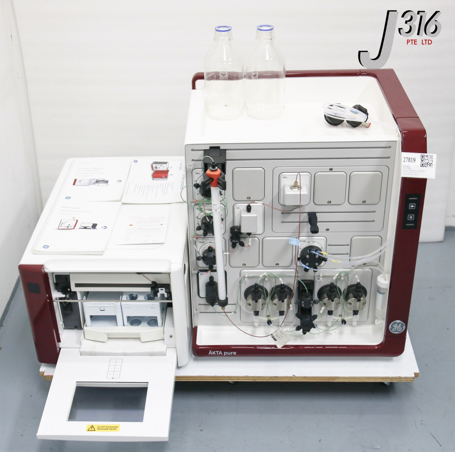 27819 GENERAL ELECTRIC AKTA PURE CHROMATOGRAPHY SYSTEM W/ FRACTION ...